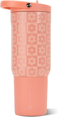HydroJug Sport 20 oz Insulated Stainless Steel Water Bottle, Daisy Checkers