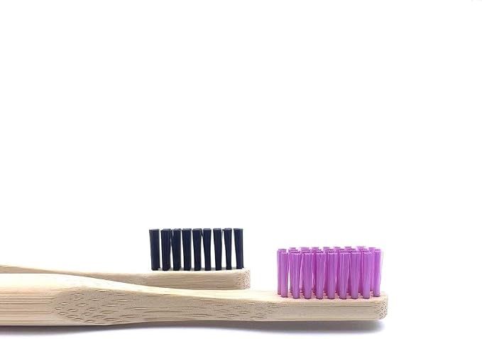 Toothbrush 10 Pcs for Adults Biodegradable Tooth Brush Set Organic Moso with Soft Nylon Bristles