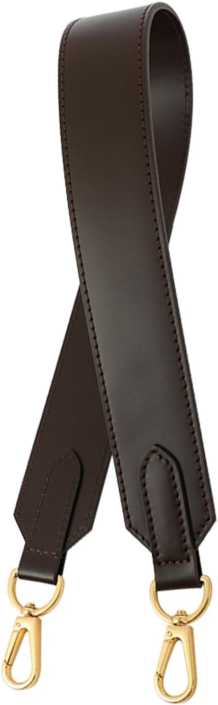 jiesinlov Vachetta Leather Straps Replacement Bag Shoulder Strap for Neverful Tote Handbag(W1.5in,L25.6in-Coffee)