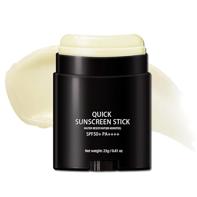 Quick Sunstick Protection Bar SPF50+, Korean Sunscreen Stick Suncare, Travel Size Sunscreen for Face & Body, Lightweight, Non Greasy, Clear Sun Stick For Natural Finish