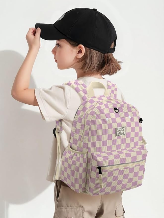 atgark Corduroy Toddler Backpack for Girls 2-5: Preschool Backpack for Girls