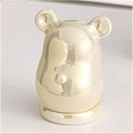 Fashion Creative Toothpick Holder Ceramic Desktop Bear Toothpick Dispenser Cotton Swab Stick Toothpick Organizer Reusable Chic (Yellow)