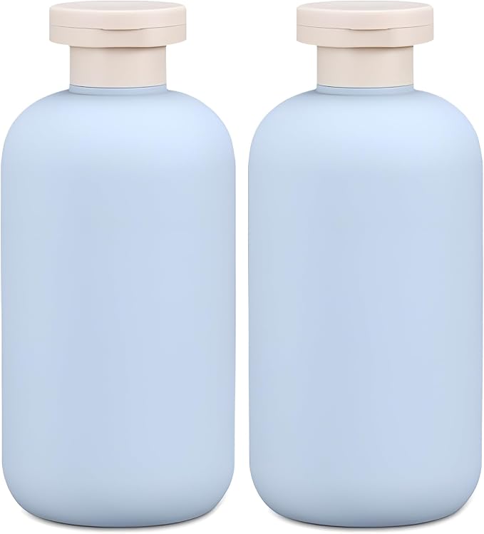 Travel Bottles Set For Toiletries Travel Size Containers Leak Proof Silicone Squeezable Spray Bottles Jars For Women Men, For Shampoo Lotion Body Wash (Blue)