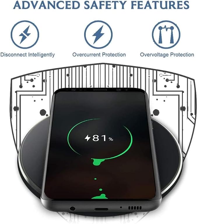 15W Wireless Charger Fast Charging Pad Compatible with T-Mobile REVVL 7 PRO 5G (ONLY for 7 PRO), Slim Quick Charge