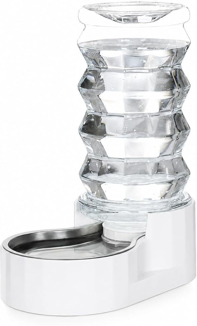 RIZZARI 8L Stainless Steel Gravity Pet Water Dispenser – Auto-Refill | No Electricity Needed,Wide-Mouth Cleaning,Triple Filtration,BPA-Free Materials,Visible Water Level