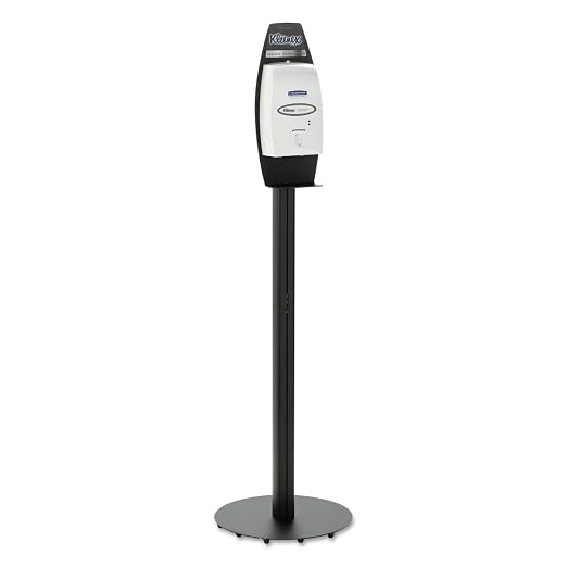 Kimberly-Clark Professional Electronic Cassette Dispenser Floor Stand (11430), 17.7” x 57.4” x 17.7”, for Skin Care & Hand Sanitizer, Black