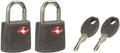 Master Lock 4695EURTAST Pack of 2 TSA Approved Aluminum Luggage Padlock, Random Color, 1.5 x 0.9 x 0.4 inch