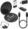 YANZIE USB Adapter, Micro USB Charging Cable with USB C Lighting Adapter, Lighting to USB C Adapter, Multi Charging Cable Storage Box Contains SIM Card Holder