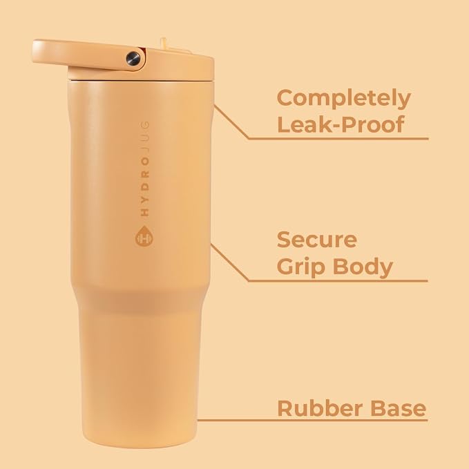 HydroJug Sport 32 oz Insulated Stainless Steel Water Bottle, Marigold