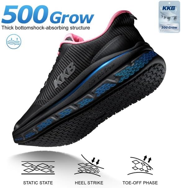 Non Slip Work Shoes Women Easy Slip Walking Shoes for Women Waterproof Sneakers for Restaurant Kitchen Nursing with Arch Fit Support Orthopedic