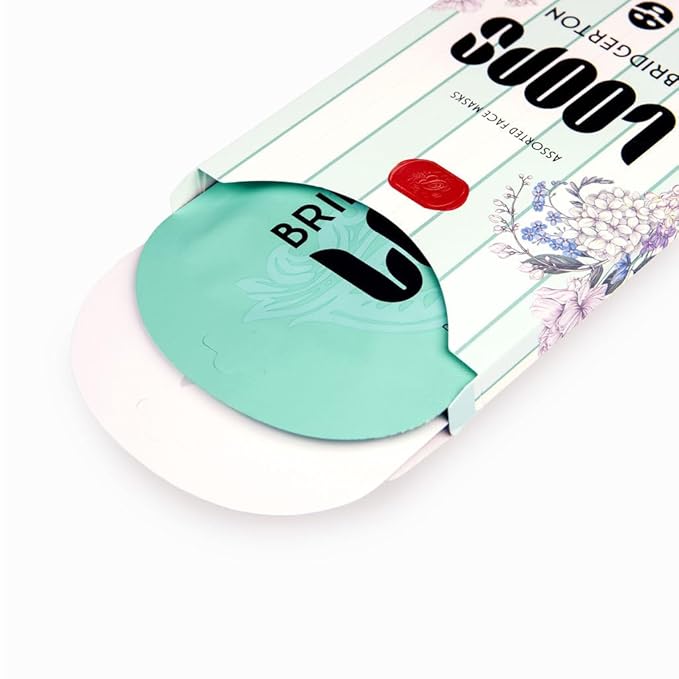 LOOPS Beauty Bridgerton™ NETFLIX (Happily) Ever After Set -The Best Hydrogel Korean Face Masks for Every Skin Moment Face Mask - 2 Hydrating Masks - Clean Slate and Dew Cloud - 2pc