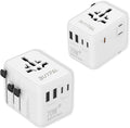 7 in 1 World International Travel Plug Adapter - Powerful GaN Tech 70W with 3X USB-C and 2 USB-A Ports Cruise Approved, Universal Travel Adapter 100V 250V A/C, EU US UK AUS Asia