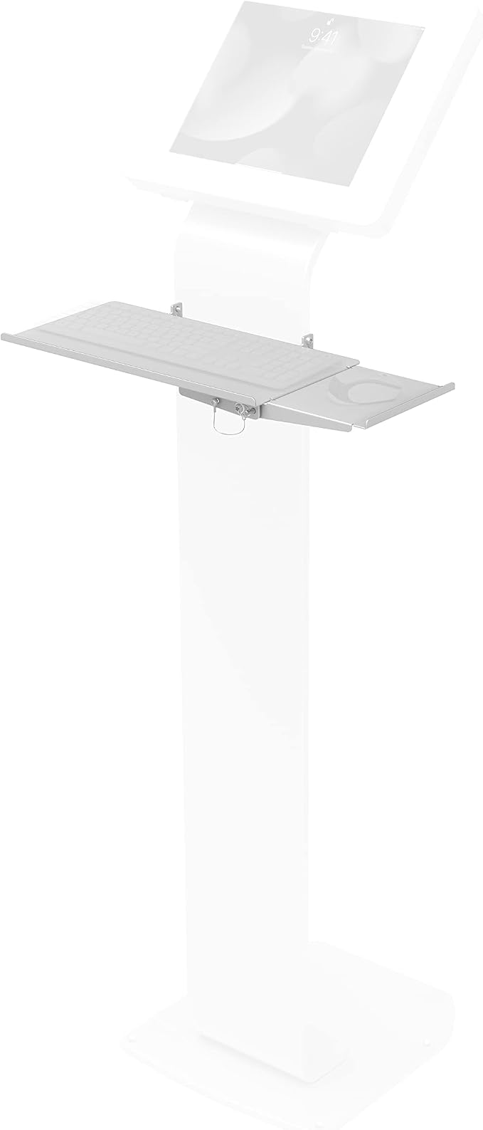 Add-on Keyboard Tray – CTA Add-on Keyboard Tray for Floor Stands & CTA Products – White - (ADD-KBTW)