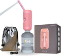 VIKKEN® Portable Travel Bidet USB-Type C Rechargeable Electric Mobile Handheld Ultra Strong Water Spray Personal Hygiene Self Care for Women & Men, iGo-X 250ml Pink