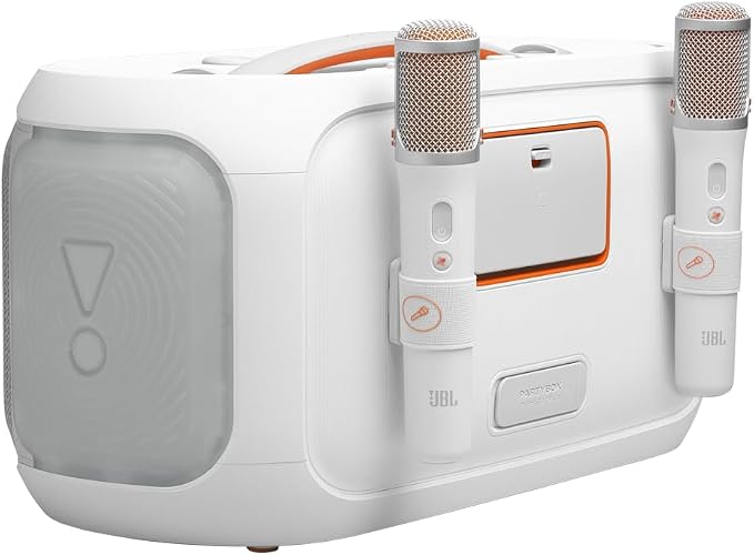 JBL PartyBox On-The-Go 2 Portable Party Speaker with gSport Carrying Bag (White)
