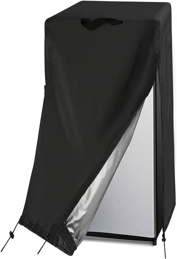 Refrigerator Cover, Waterproof&Dustproof Cover for Protecting Upright Freezers/Beverage Refrigerator-Suitable for Large Cold Rooms(33"W x 33"D x 67"H)