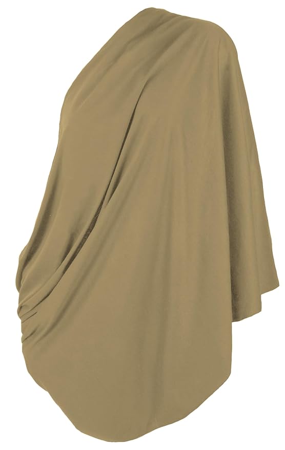Nursing Covers for Breastfeeding, Soft Infinity Scarf Shawl Cover Up - Lightweight, Breathable Privacy Nursing Wrap in Light Brown