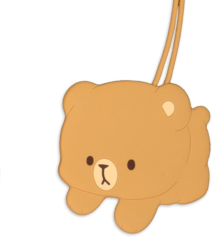 Milk and Mocha Luggage Tag Set Authorized Milkmochabear Merchandise Cute Adorable Silicone with Name ID Card Suitcase Label Travel Essentials Accessories for Bags Backpacks Baggage