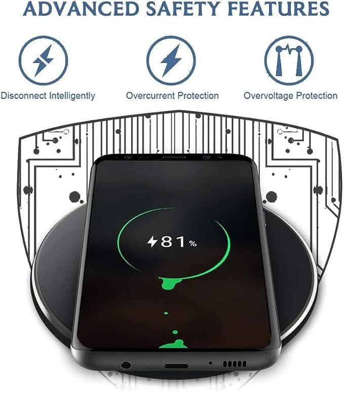 15W Wireless Charger Fast Charging Pad Compatible with ASUS Zenfone 10/11 Ultra, Slim Quick Charge