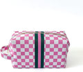 Sassy Caddy Makeup Bag for Women – Golf Accessory Pouch, PU Leather Cosmetic Organizer, Sunscreen Toiletry Case with Handle, Water-Repellent Lining, Cute Travel Gift