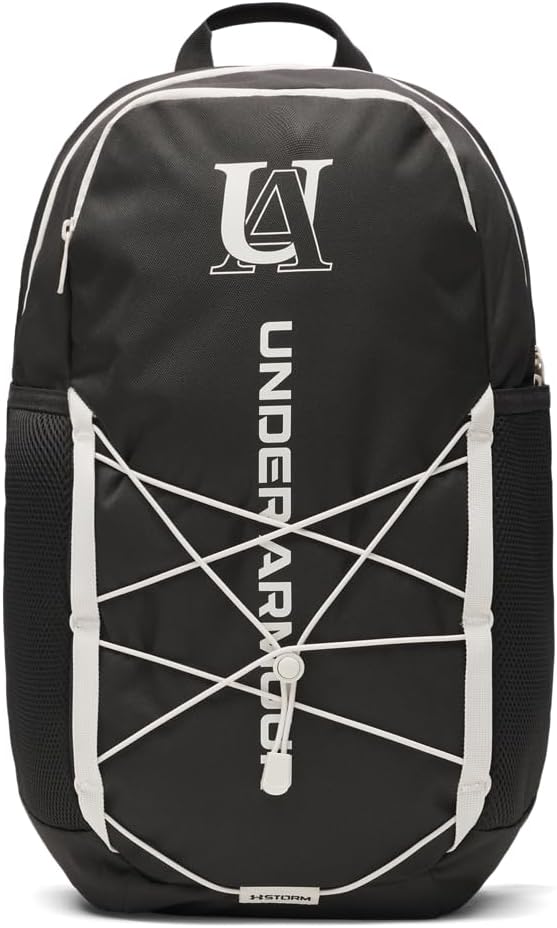 Under Armour Unisex Hustle Sport 6.0 Backpack, (006) Black/Black/Summit White, One Size Fits Most