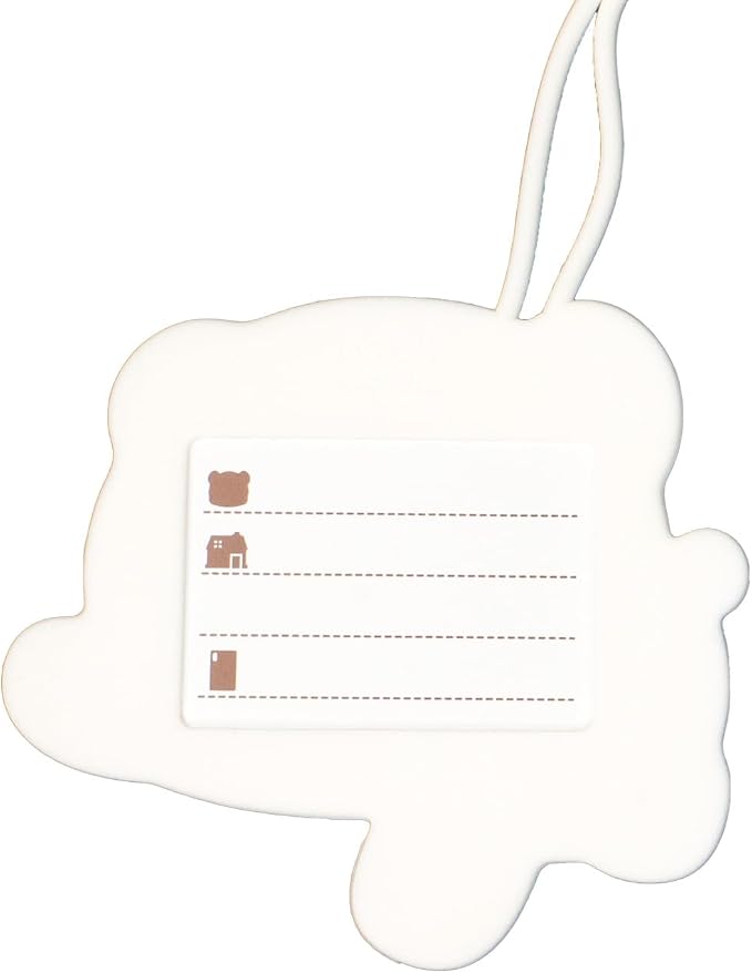 Milk Luggage Tag in White Authorized Milkmochabear Merchandise Cute Adorable Silicone with Name ID Card Suitcase Label Travel Essentials Accessories for Bags Backpacks Baggage