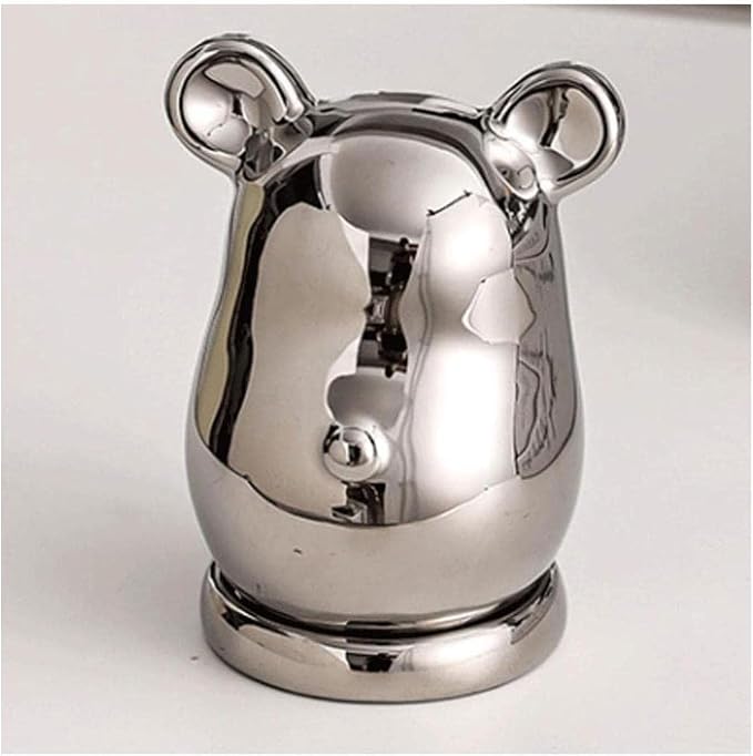Exquisite Toothpick Holder Ceramic Desktop Bear Toothpick Dispenser Cotton Swab Stick Toothpick Organizer Reusable Sturdy