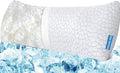 QUTOOL Cooling Pillow for Sleeping, CertiPUR-US Shredded Memory Foam Full Body Pillow Set of 1, Long Pillow for Bed with Removable Double-Sided Soft & Cool Cover, Soft Yet Support,White