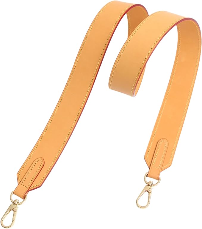 jiesinlov Vachetta Leather Straps Crossbody Replacement Bag Shoulder Strap for Neverful Speedy Graceful Tote Handbag(W1.5in,L45.2in-Beeswax)