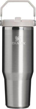 STANLEY IceFlow 2.0 Flip Straw Tumbler with Handle 30 oz | Twist On Lid and Flip Up Straw | Leak Resistant Water Bottle | Insulated Stainless Steel | BPA-Free | Stainless Steel Ash
