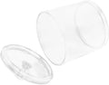 Unomor Acrylic Cotton Swab Holder and Cotton Pad Container with Lid Large Round Bathroom Storage Jar for Countertop Organization and Multifunctional Small Item Storage