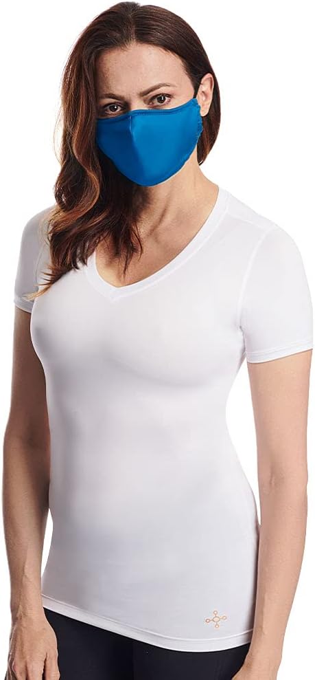 Tommie Copper Community Wear Face Masks I Double Lined, Copper Infused, Ear Straps & Nose Wire, Face Covering (Pack of 2)