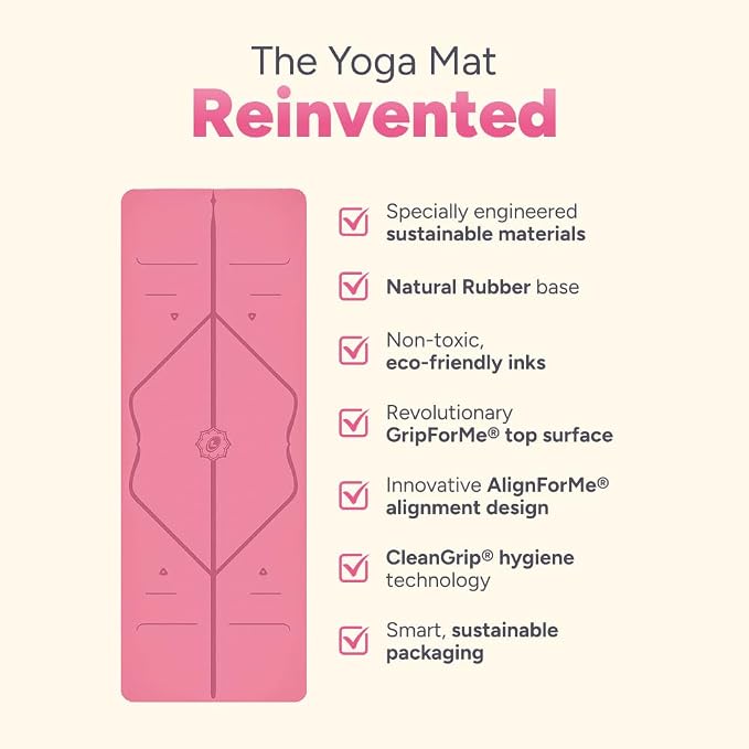 Liforme Travel Yoga mat – Patented Alignment System, Warrior-Like Grip, Non-Slip, Eco-Friendly, Ultra-Lightweight and Sweat Resistant, Made with Natural Rubber