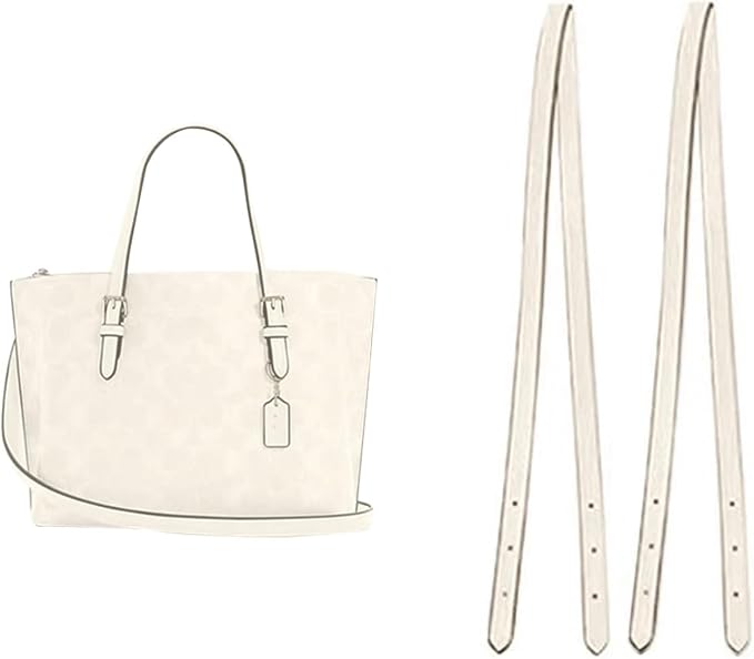Jiesinlov 2 Pcs Bag Leather Strap Replacement Shoulder Straps for Mollie 25 Tote Handbag(Beige)