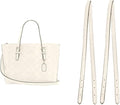 Jiesinlov 2 Pcs Bag Leather Strap Replacement Shoulder Straps for Mollie 25 Tote Handbag(Beige)