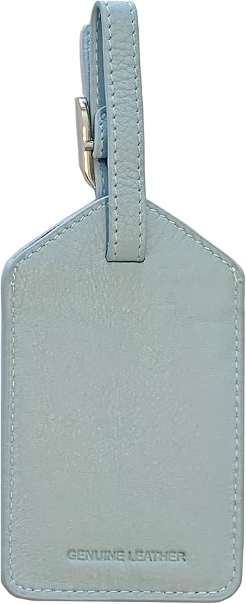Personalized Monogrammed Leather Luggage Tags - 3 Pack