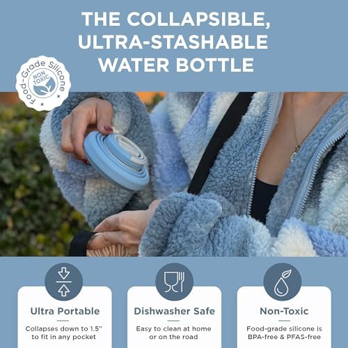HYDAWAY Getaway Bundle - 25oz Collapsible Water Bottle and 16oz Collapsible Insulated Tumbler - BPA-Free, Leak-Resistant, Reusable Drinkware Set for Travel, Hiking, and Daily Commutes