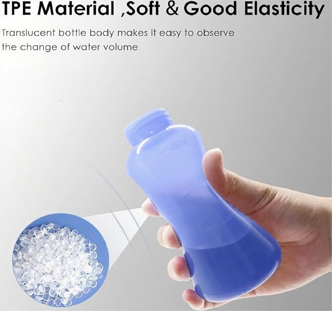 Portable Bidet for Travel-350ml Bottle with Adjustable Nozzle (Angled & Straight), Gentle Portable Cleansing