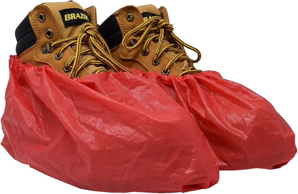 ShuBee Waterproof Shoe & Boot Covers Slip-Resistant Disposable for Plumbing Construction Floor Protection - 40 Pair