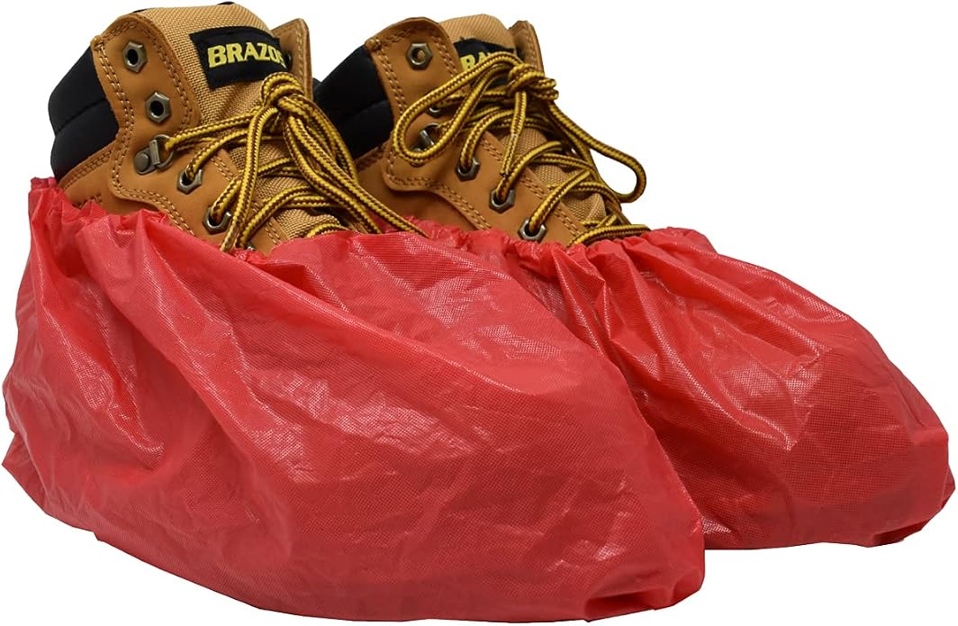ShuBee Waterproof Shoe & Boot Covers Slip-Resistant Disposable for Plumbing Construction Floor Protection - 40 Pair