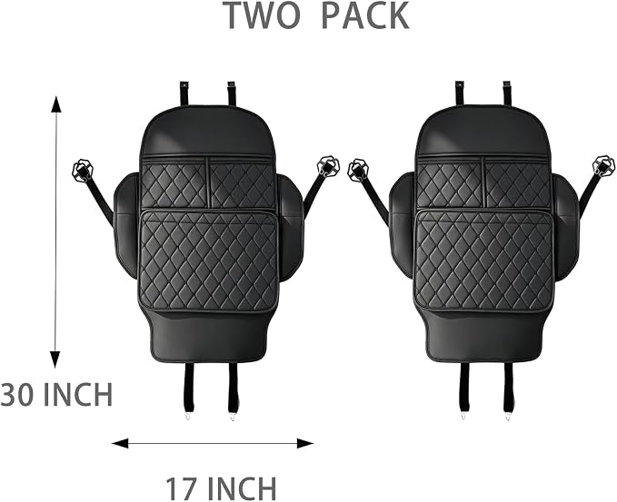 ROXAI 2 Pack Kick Mats Back Seat Protector, Seat Back Cover for Kids Feet, Anti-Kick Pad for Back of Front Seats – Waterproof, Keep Car Clean from Dirt, Scuffs & Stains