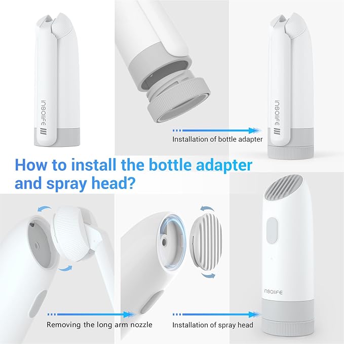 Portable Bidet | High Pressure Travel Bidets with Adapter | Rechargeable Portable Electric Bidets for Men & Women Cleaning | Portable Bidet for Travel