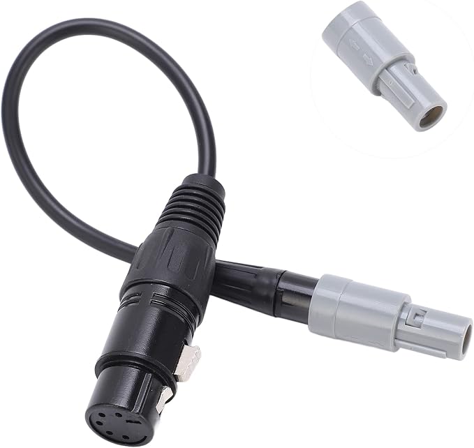 Aviation Headset Adapter 6pin to 5pin XLR High Density Sponge Helicopter Headset Adapter Shielded Wire Portable Lightweight for Aircraft Earphone Transfer ABS Sponge 30cm