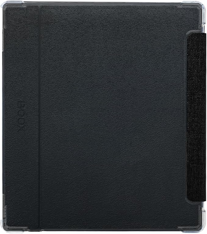 GOVTVA Transparent TPU Back Case for Onyx Boox Go Color 7 (Gen 1/2, 2024/2025) / Boox Go 7 Ultra-Thin Enhanced Auto Sleep/Wake Cover with Thickened Corners, Magnetic Closure (Cloth Black)
