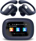 jaddsa Wireless Earbuds, ANC Noise Cancelling Sport Ear Buds with Multifunctional Touch Screen, Bluetooth 5.4 Headphones, 5 EQ Over-Ear Earbuds for Sports/Workout/Gym-Dark Blue