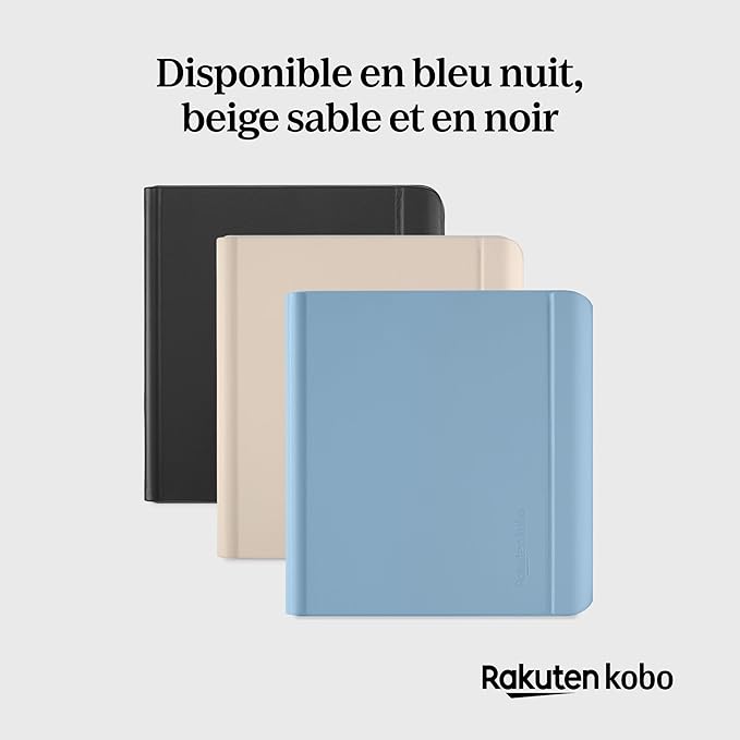 Kobo Libra Colour SleepCover Case | Sand Beige Notebook | Sleep/Wake Technology | Built-in 2-Way Stand | Vegan Leather | Compatible with 7” Kobo Libra Colour eReader