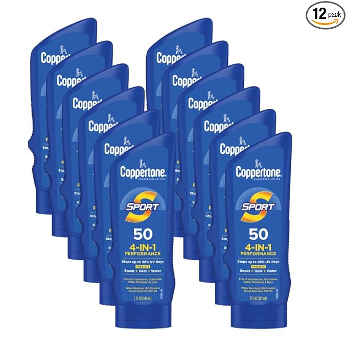 Coppertone SPORT Sunscreen Lotion Broad Spectrum SPF 50 (7 Fluid Ounce) (Packaging may vary)
