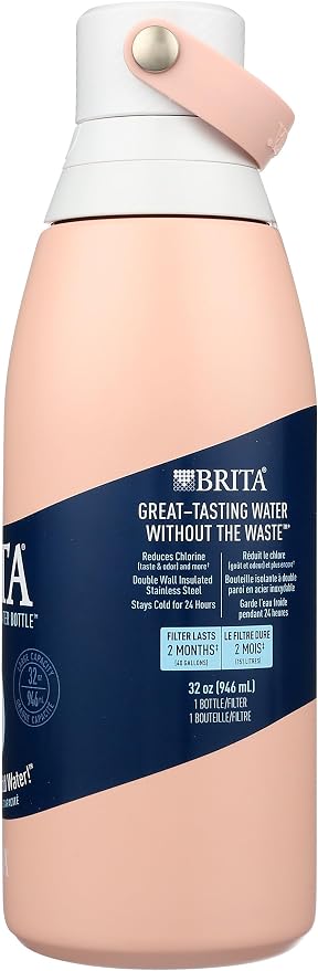 BRITA Brita Stainless Steel Water Bottle with Filter Rose 32oz, 1 EA