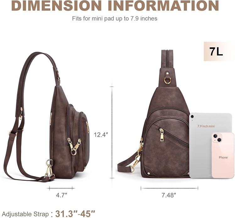 SYTRAH Anti Theft Sling Bag for Women, RFID Crossbody Purses Convertible Sling Backpack, Cross Body Purse Chest Bag