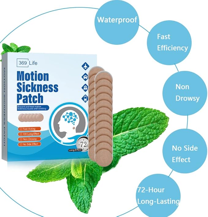 369 Life Motion Sickness Patches, Sea Sickness Patch for Cruise - Adults and Kids ((10 Count - Pack of 1))